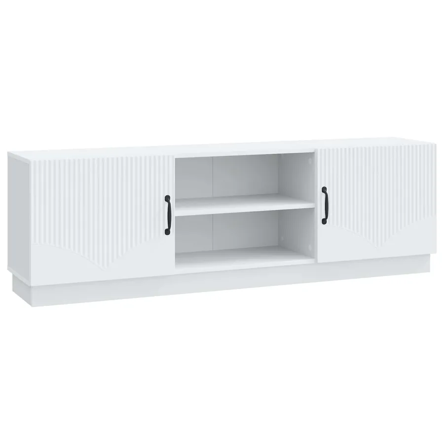 Meuble TV Blanc 150 x 31 x 47 cm Bois d'ingénierie - 2