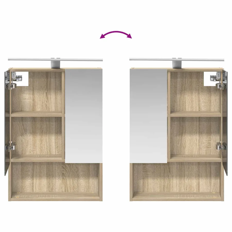 Ensemble d'armoire de salle de bain 4 pcs Chêne Sonoma - 11