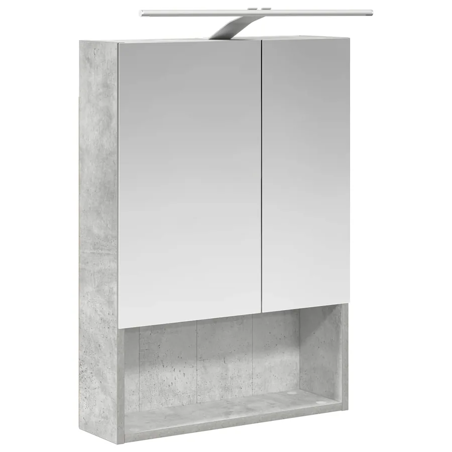 Ensemble d'armoire de salle de bain 5 pcs Gris béton - 7