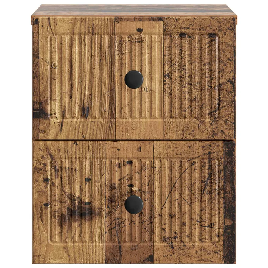Cabinet de chevet mural Bois ancien 33 x 34,5 x 40 cm - 5