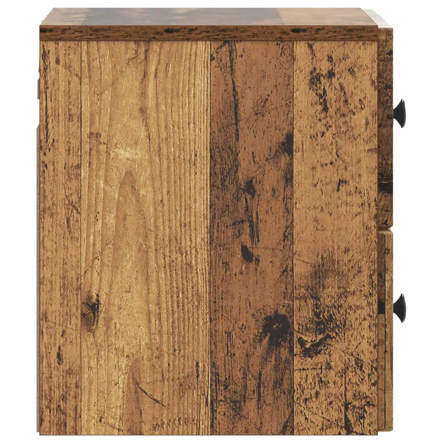 Cabinet de chevet mural Bois ancien 33 x 34,5 x 40 cm - 6