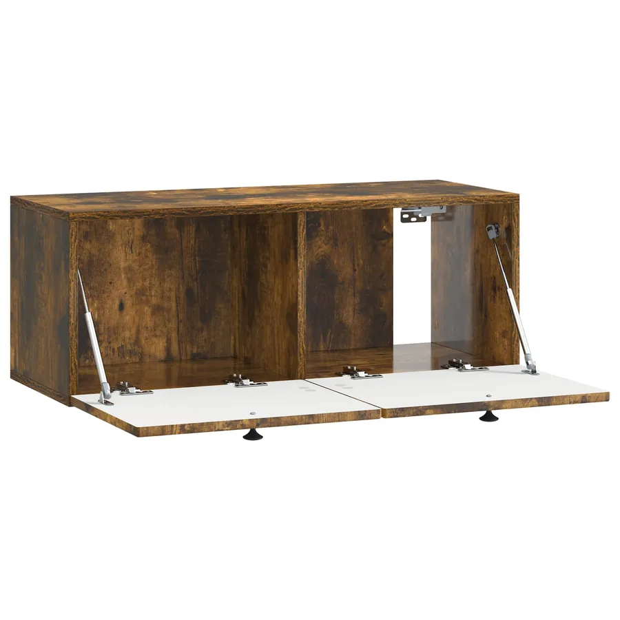 Meuble TV mural Chêne fumé 78,5 x 31 x 30 cm Bois d'ingénierie - 5
