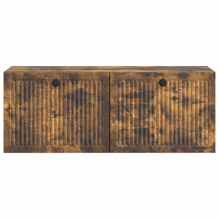 Meuble TV mural Chêne fumé 78,5 x 31 x 30 cm Bois d'ingénierie - 6