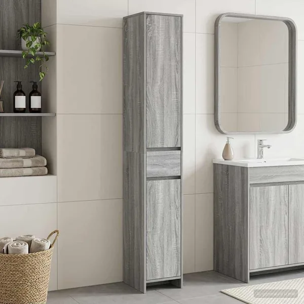 Armoire de salle de bain Sonoma gris 30 x 33 x 190 cm