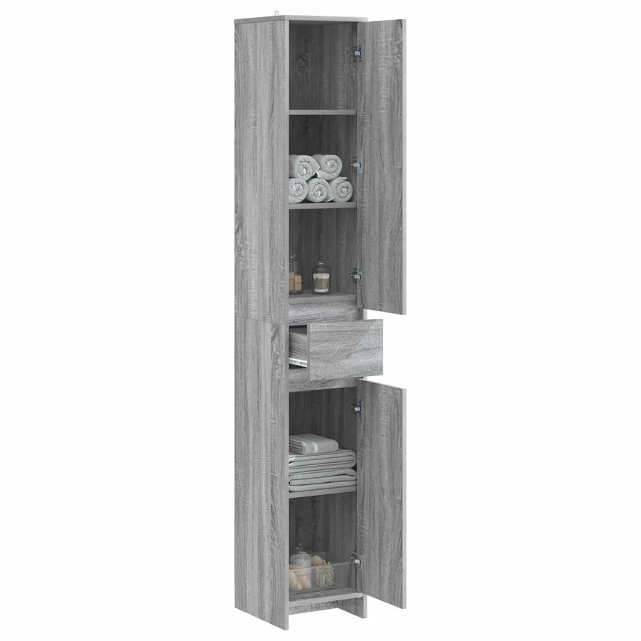 Armoire de salle de bain Sonoma gris 30 x 33 x 190 cm - 3