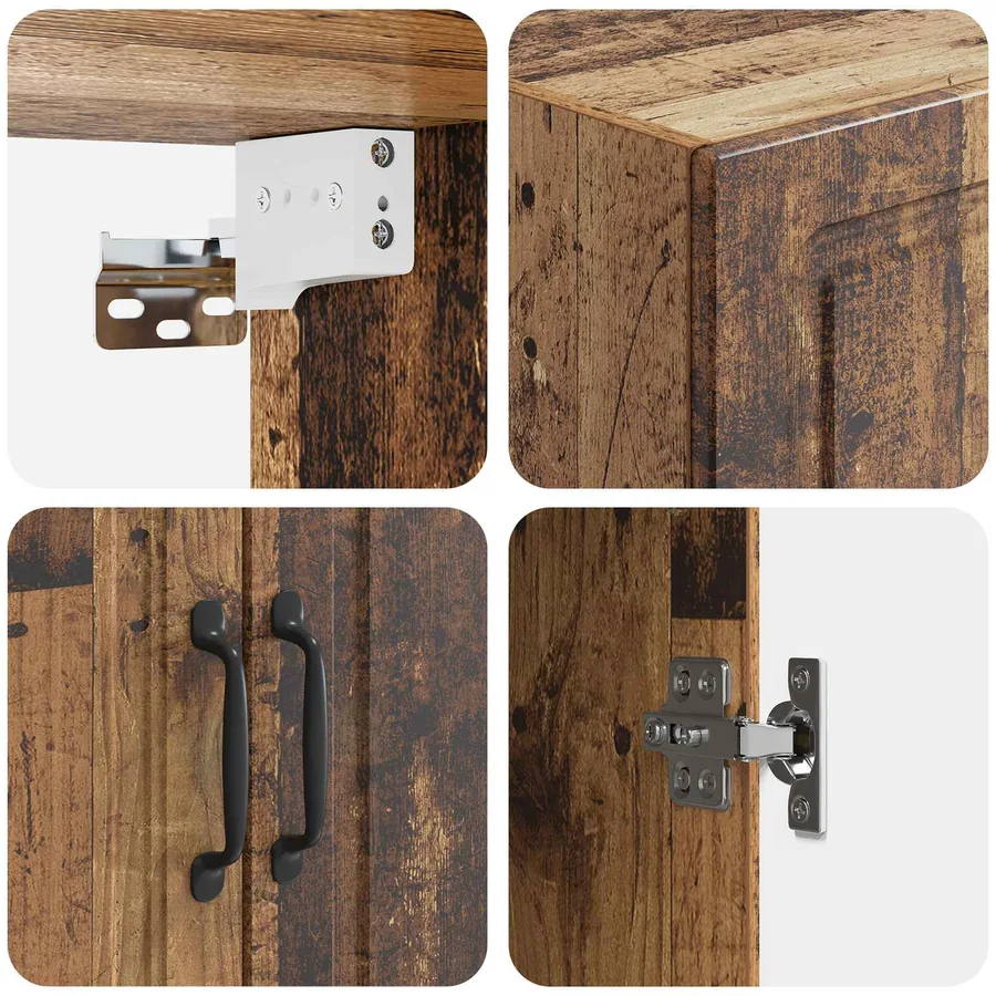 Armoire Murale Bois ancien 66 x 34,5 x 90 cm Bois d'ingénierie - 7