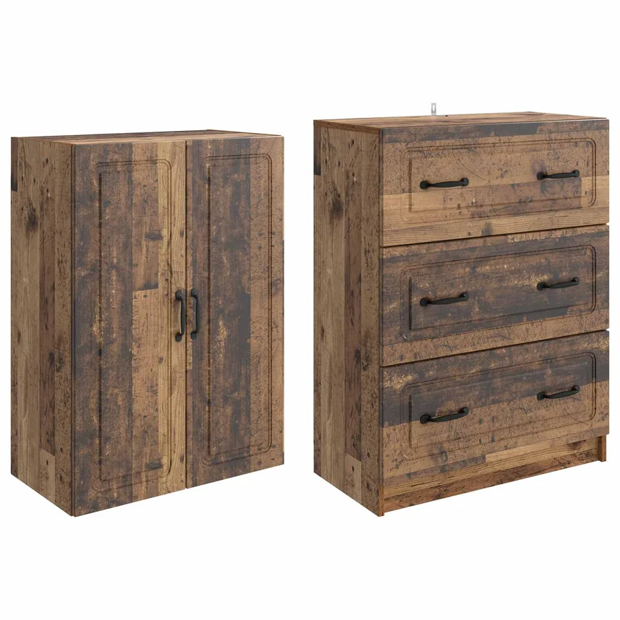 Ensemble de Meubles 2 pcs Bois ancien 66 x 34,5 x 87 cm - 4