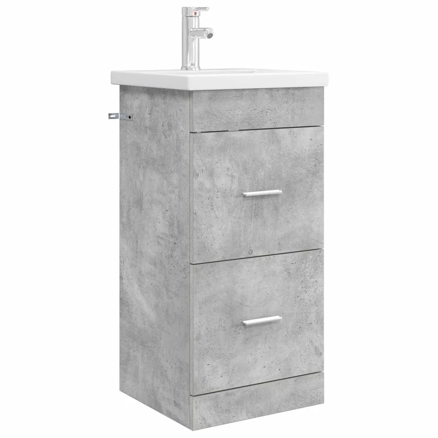 Meuble de salle de bain avec évier Gris béton 42 x 40 x 84,5 cm - 2