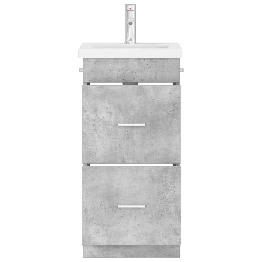 Meuble de salle de bain avec évier Gris béton 42 x 40 x 84,5 cm - 3