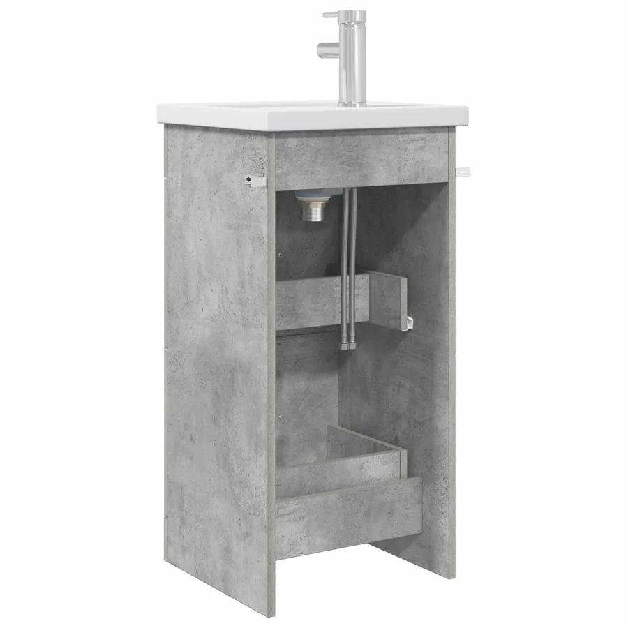 Meuble de salle de bain avec évier Gris béton 42 x 40 x 84,5 cm - 5