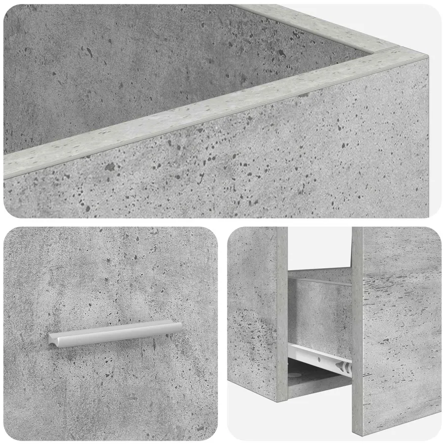 Meuble de salle de bain avec évier Gris béton 42 x 40 x 84,5 cm - 7