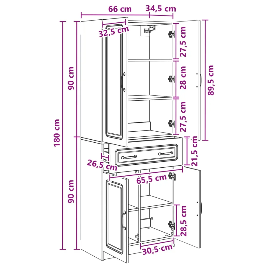 Ensemble de Meubles 2 pc Bois d'ingénierie - 10