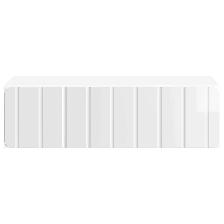 Table d'appoint murale Blanc brillant 59 x 34,5 x 17 cm - 5
