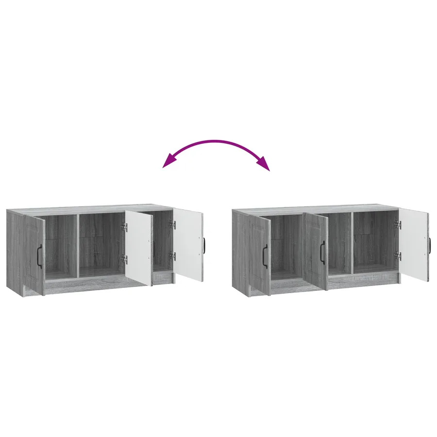 Meuble TV Sonoma gris 99 x 34,5 x 47 cm Bois d'ingénierie - 11