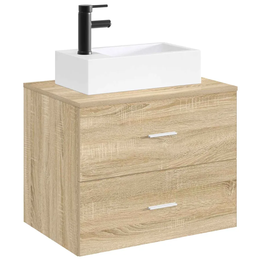 Lavabo de salle de bains Noir Mat 45,5 x 25,5 x 13 cm métal - 3