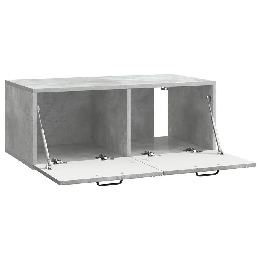 Meuble TV mural Gris béton 78,5 x 41 x 30 cm Bois d'ingénierie - 5