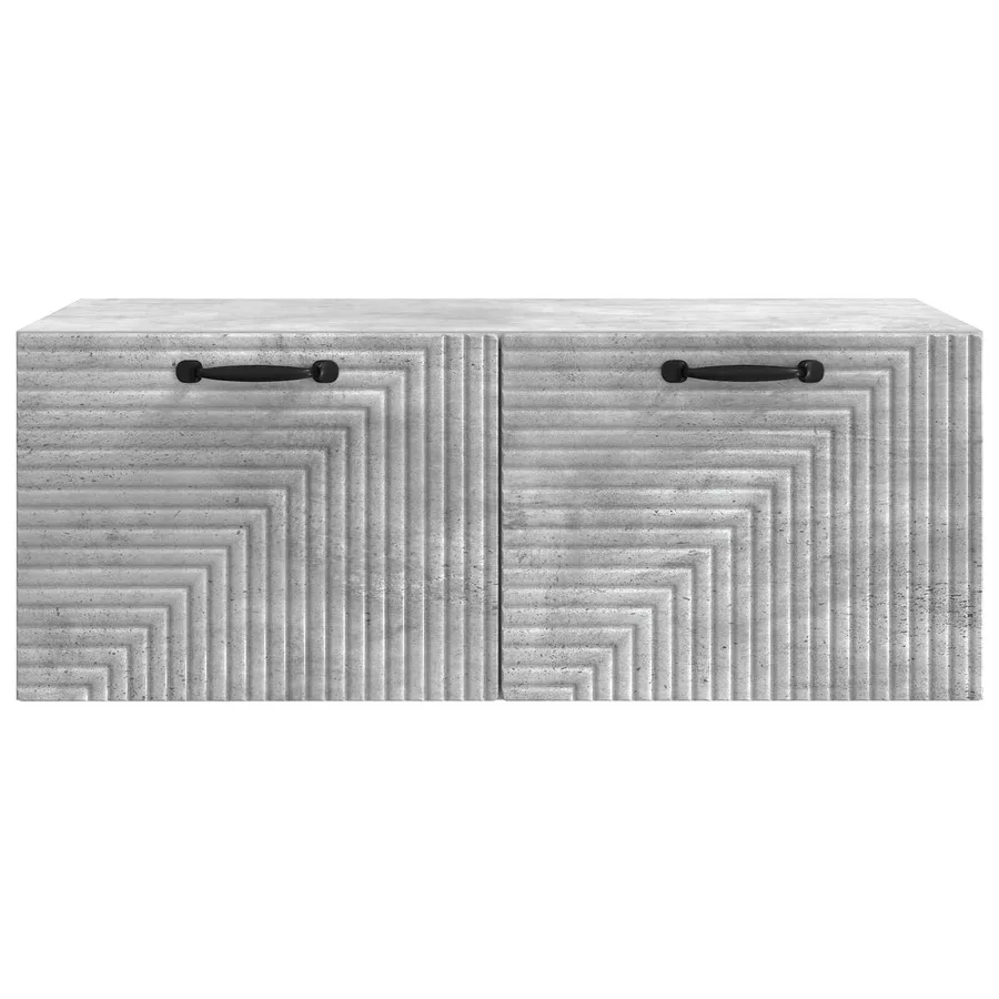 Meuble TV mural Gris béton 78,5 x 41 x 30 cm Bois d'ingénierie - 6