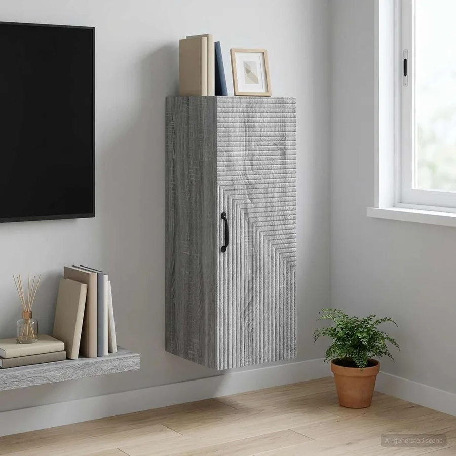 Armoire Murale Sonoma gris 33 x 34,5 x 90 cm Bois d'ingénierie