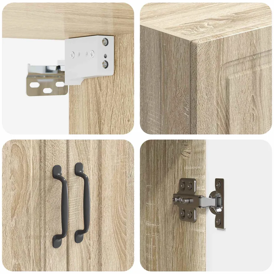 Armoire Murale Chêne Sonoma 66 x 34,5 x 90 cm Bois d'ingénierie - 7