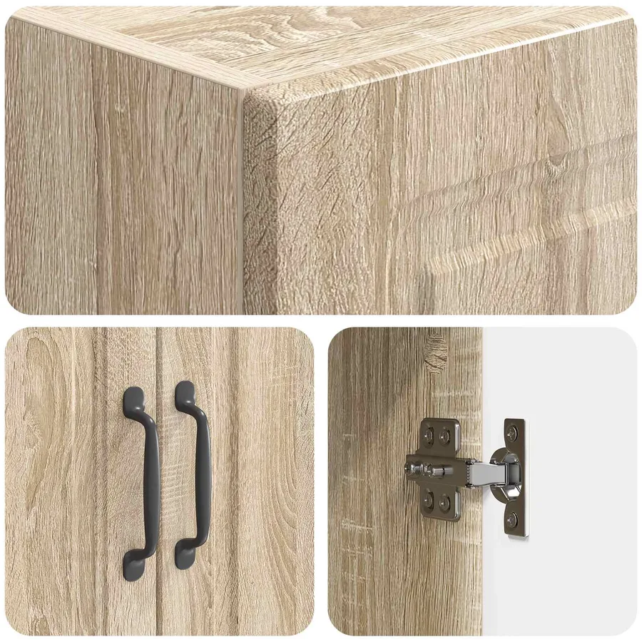 Ensemble de Meubles 2 pcs Chêne Sonoma 66 x 34,5 x 87 cm - 8