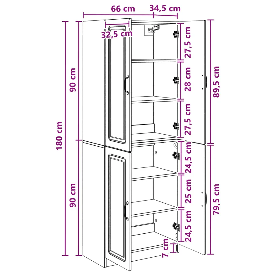 Ensemble de Meubles 2 pcs Bois d'ingénierie - 9