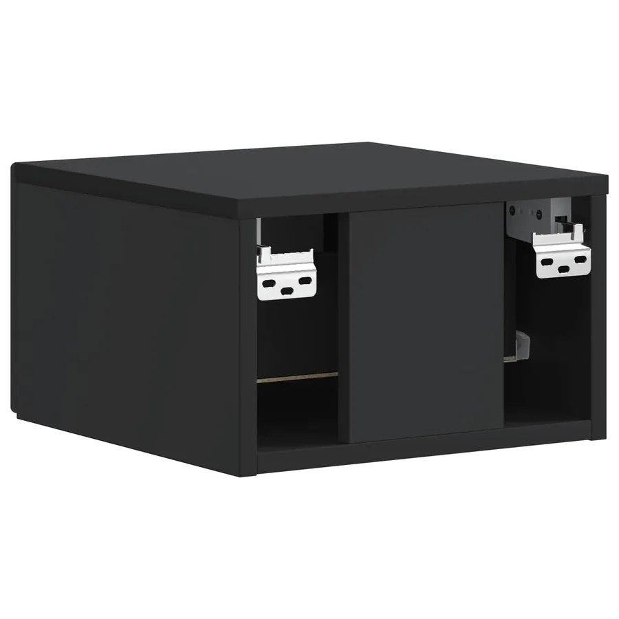 Cabinet de chevet mural 2 pcs Noir 33 x 34,5 x 20 cm - 9