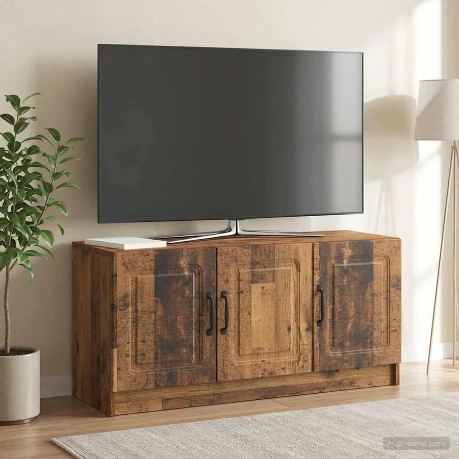 Meuble TV Bois ancien 99 x 34,5 x 47 cm Bois d'ingénierie - 4