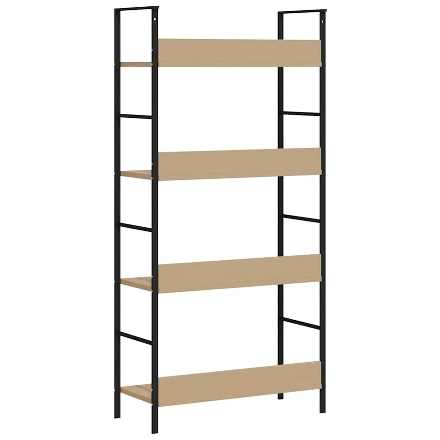 Bibliothèque à 4 niveaux chêne 60x27,6x124,5 cm bois ingénierie - 7