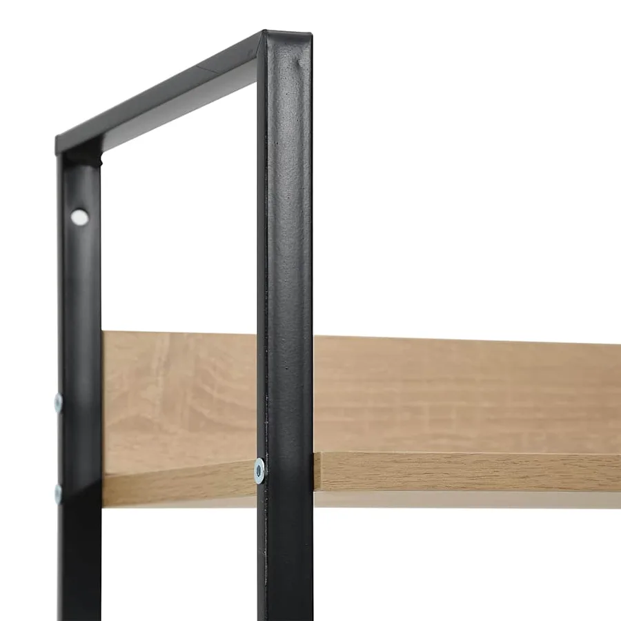 Bibliothèque à 4 niveaux chêne 60x27,6x124,5 cm bois ingénierie - 9