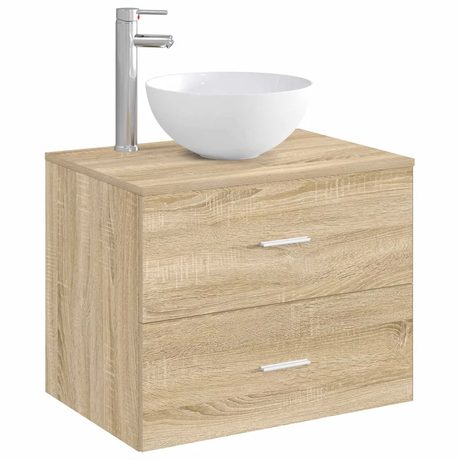 Lavabo de salle de bains Chrome 35,5 x 35,5 x 14,5 cm métal - 3