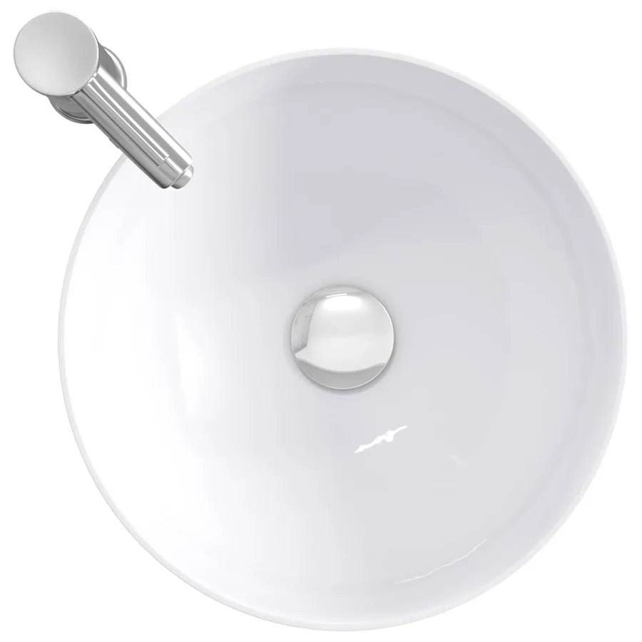 Lavabo de salle de bains Chrome 35,5 x 35,5 x 14,5 cm métal - 7