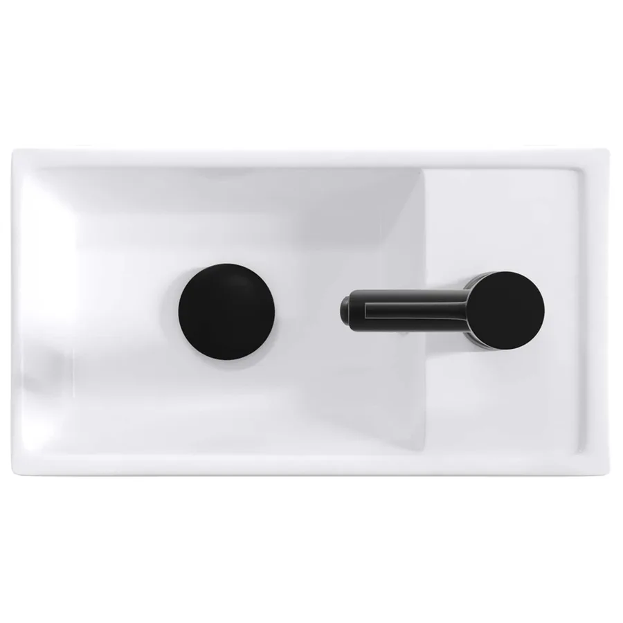 Lavabo de salle de bains Noir Mat 40,5 x 22,5 x 11,5 cm métal - 7