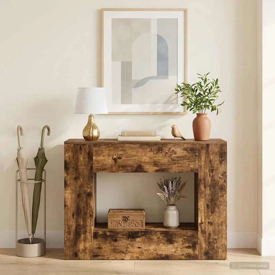 Table console 101 x 29 x 74 cm Marron