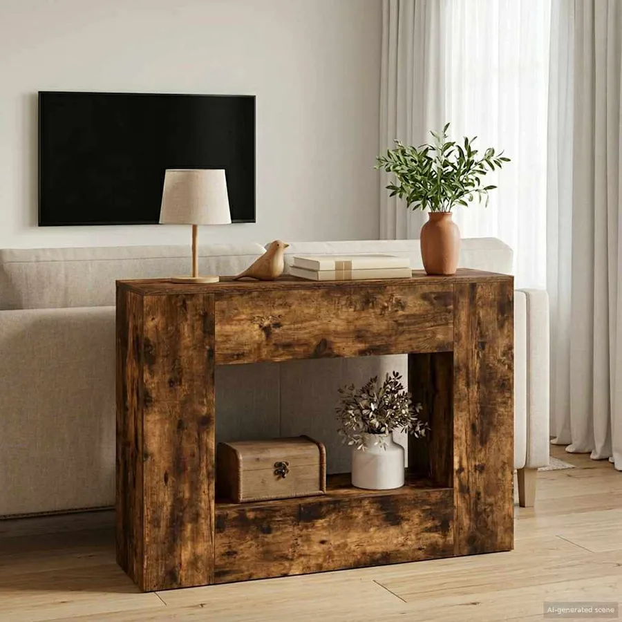 Table console 101 x 29 x 74 cm Marron - 4