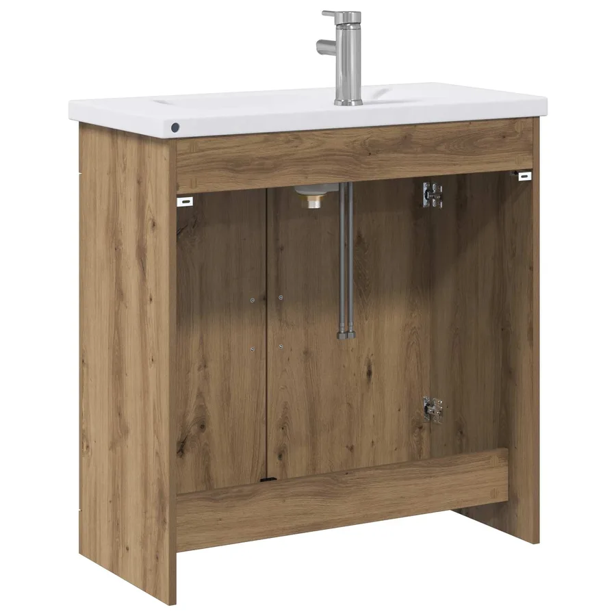 Ensemble de mobilier de salle de bain Chêne artisanal - 7