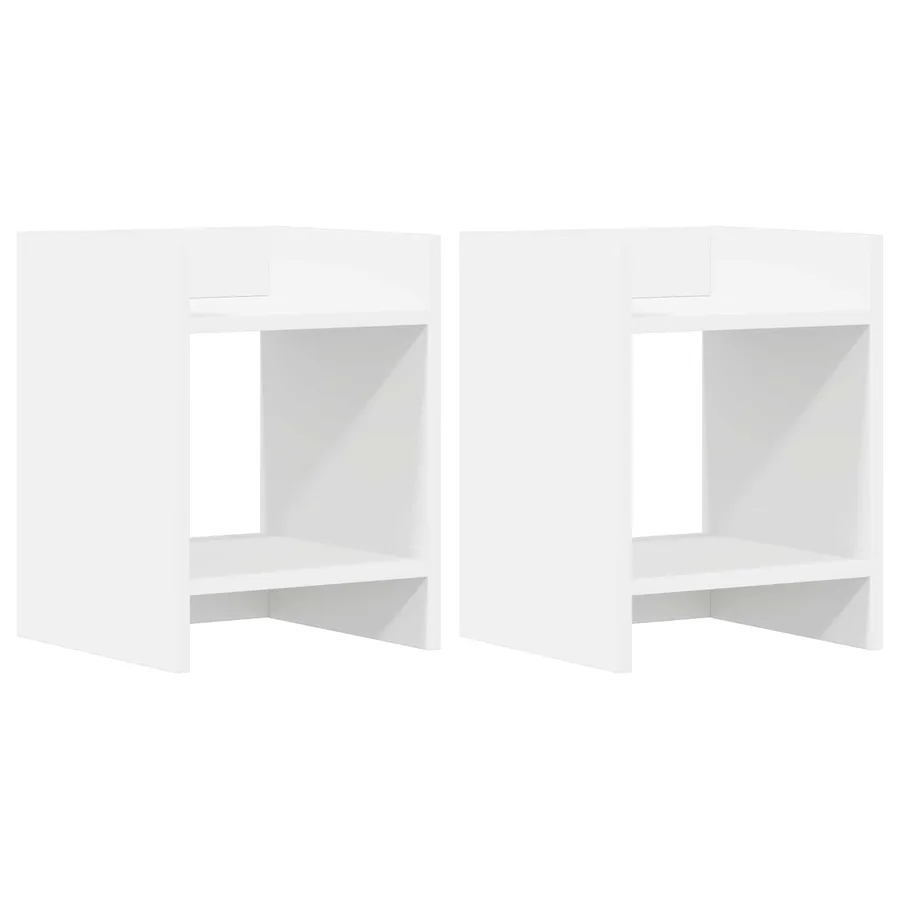 Support de Plante 2 pc Blanc 30 x 30 x 40 cm Bois d’ingénierie - 2
