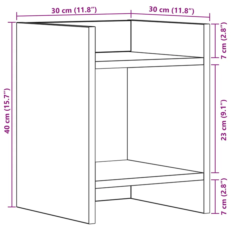 Support de Plante 2 pc Blanc 30 x 30 x 40 cm Bois d’ingénierie - 8