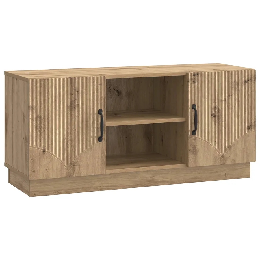 Meuble TV 102 x 34,5 x 47 cm Chêne artisanal Bois d'ingénierie - 2