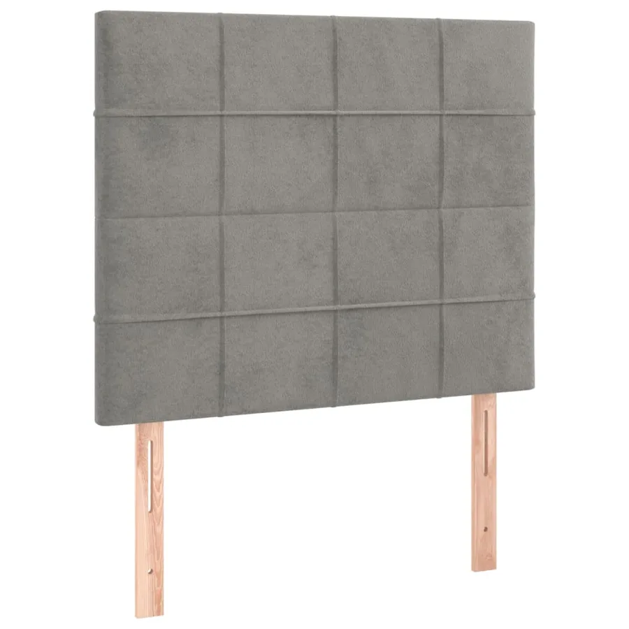 Sommier à lattes de lit matelas et LED Gris clair 120x200 cm - 7