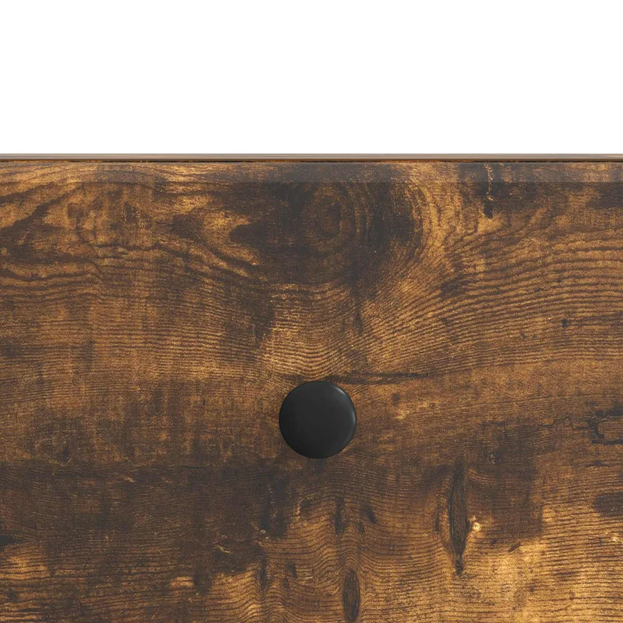 Meuble TV Chêne fumé 147 x 34,5 x 30 cm Bois d'ingénierie - 8