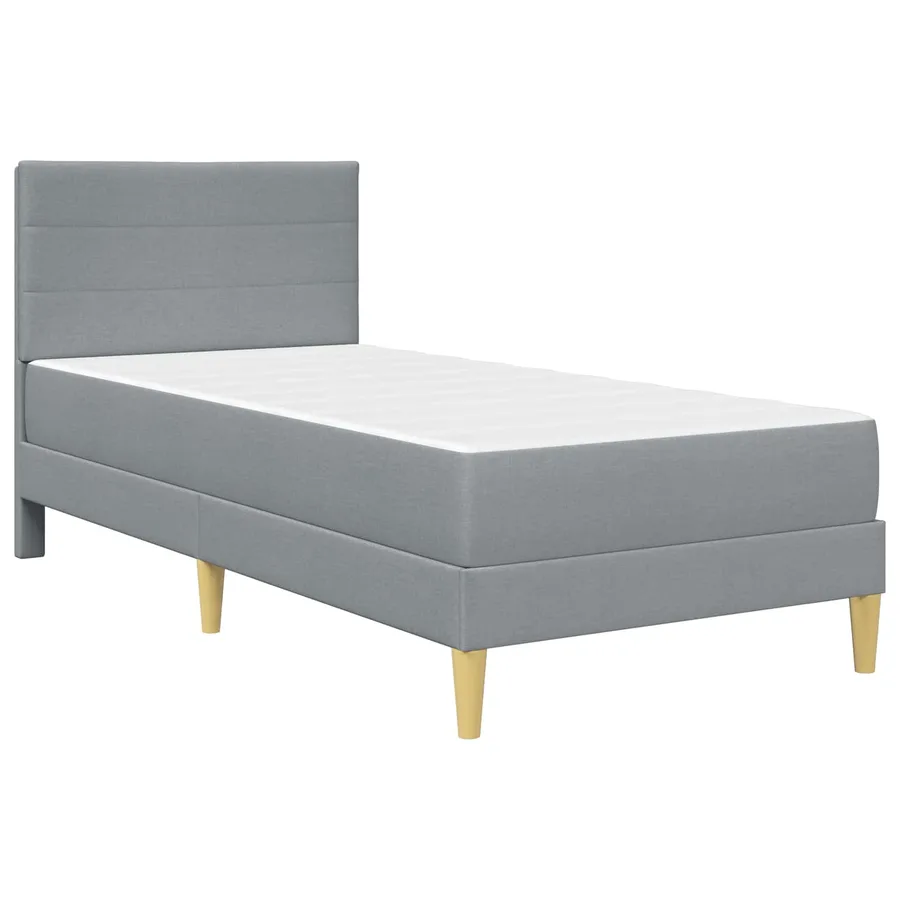 Cadre de lit Gris clair 100 x 200 cm Polyester - 3