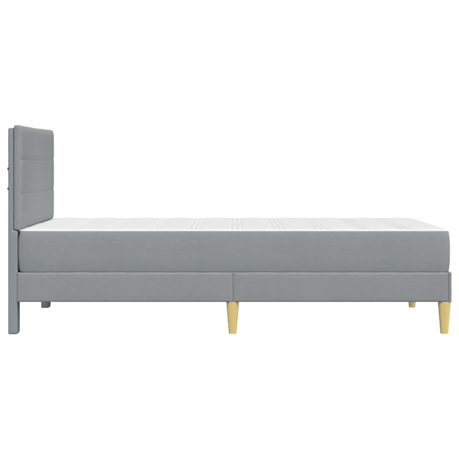 Cadre de lit Gris clair 100 x 200 cm Polyester - 7