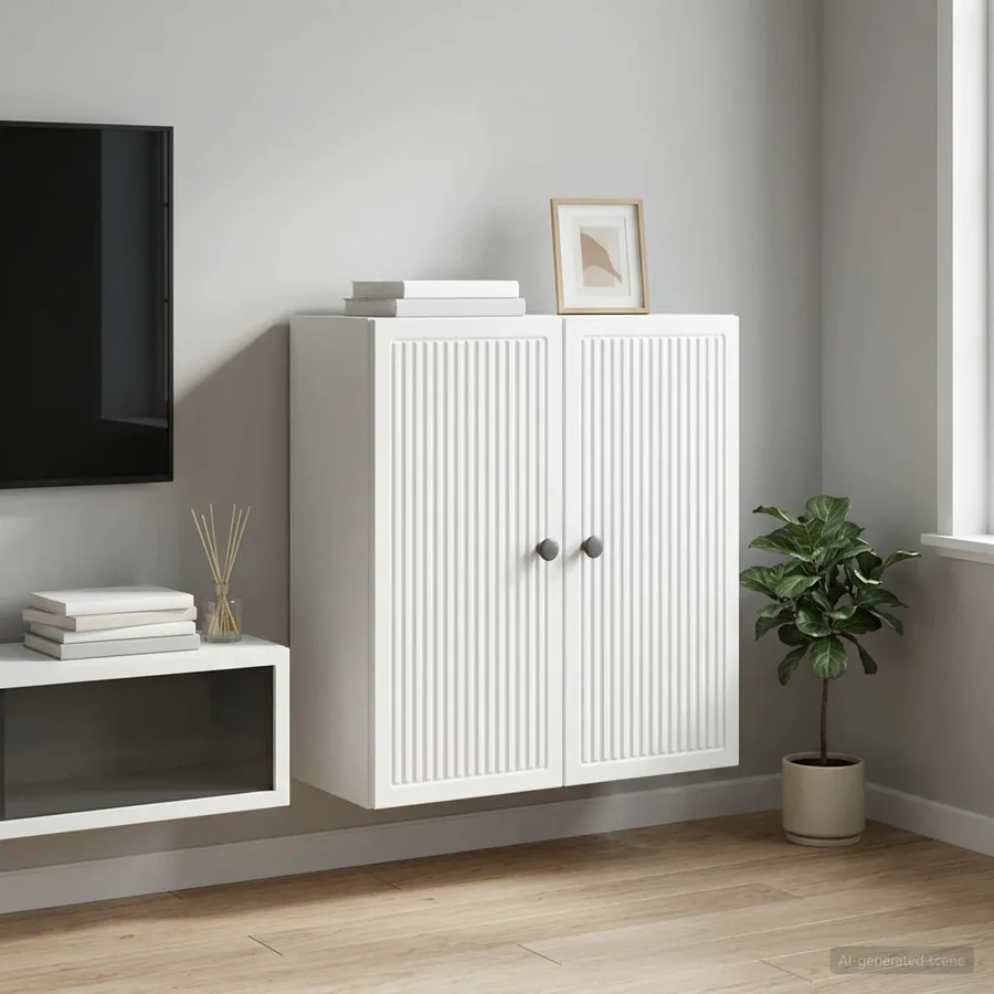 Armoire Murale Blanc 59 x 31 x 60 cm Bois d'ingénierie