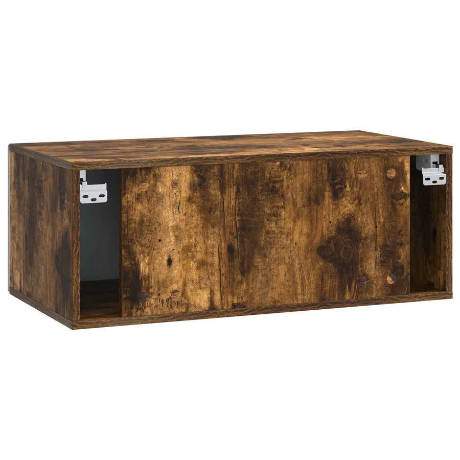 Meuble TV mural 59,5 x 31 cm Chêne fumé Bois d'ingénierie - 7