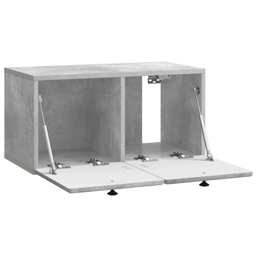 Meuble TV mural 59,5 x 31 x 30 cm Gris béton Bois d'ingénierie - 5