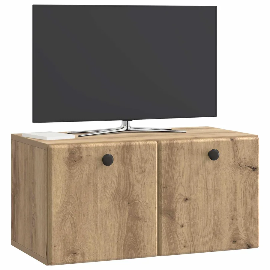 Meuble TV mural 59,5 x 31 x 30 cm Chêne artisanal - 3