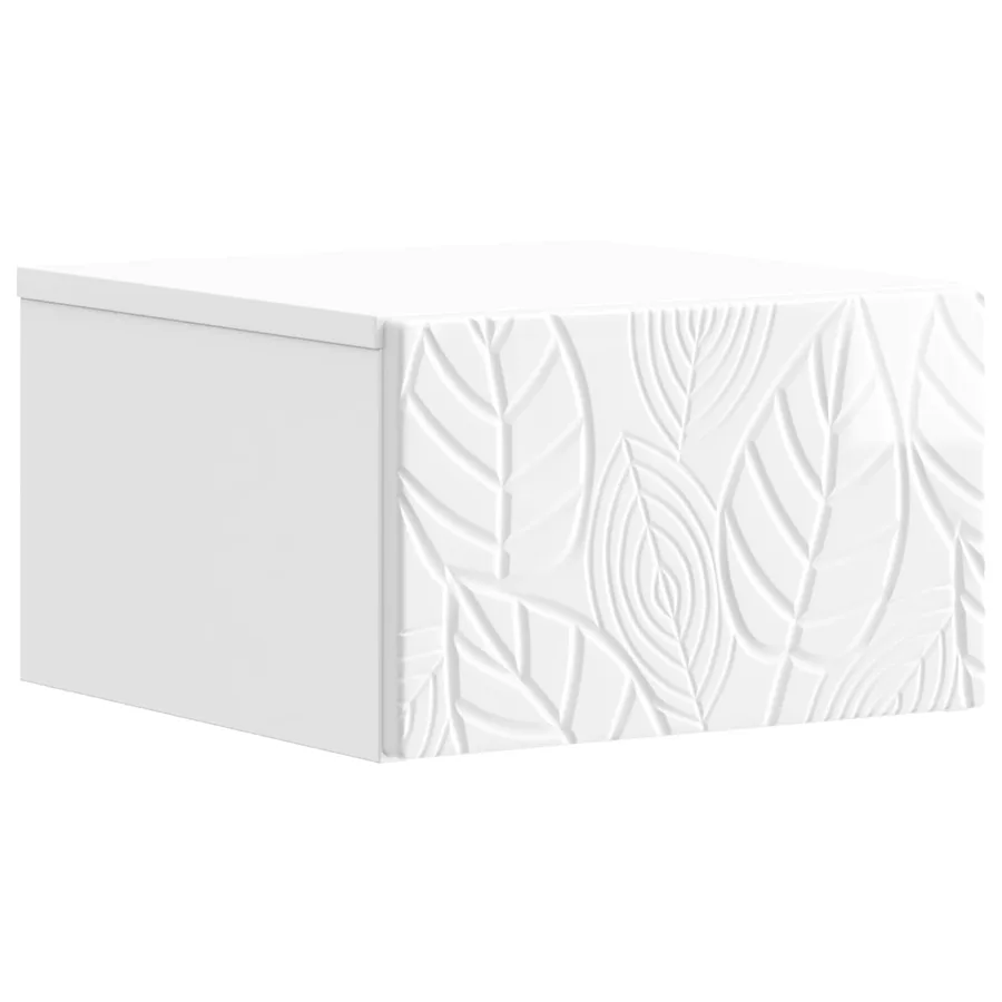 Table d'appoint murale Blanc brillant 34,5 x 33 x 20 cm - 2