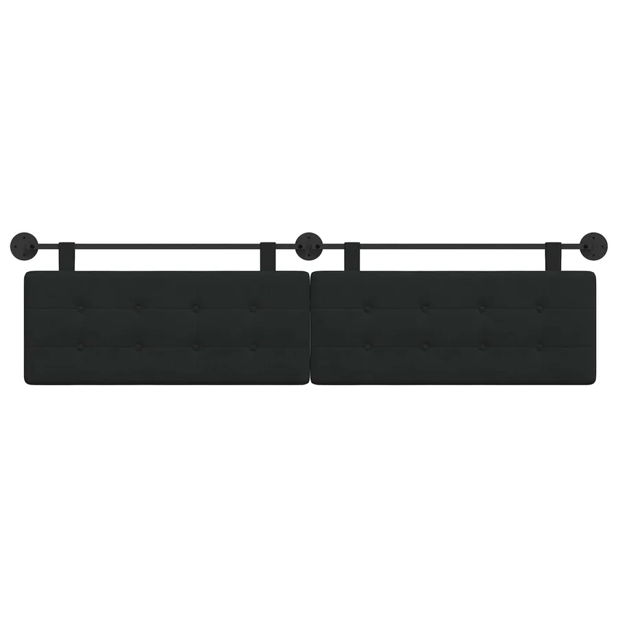 Tête de lit suspendue Noir Tissu - 5