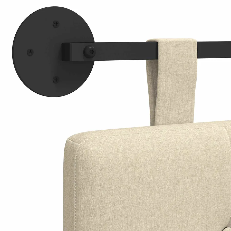 Tête de lit suspendue Crème tissu - 9