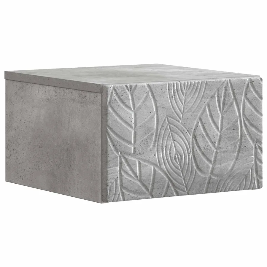 Table d'appoint murale Gris béton 34,5 x 33 x 20 cm - 2